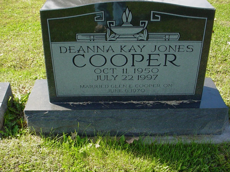  Deanna Kay Jones Cooper Headstone Photo, Auxvasse Cemetery, Callaway County genealogy