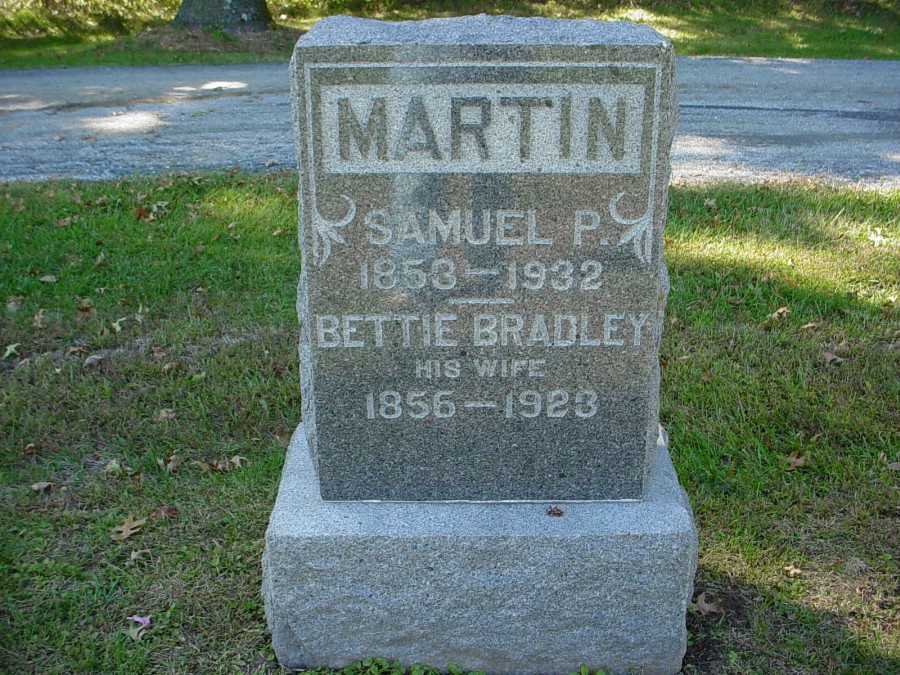  Samuel P. Martin Jr. & Bettie Bradley Headstone Photo, Auxvasse Cemetery, Callaway County genealogy