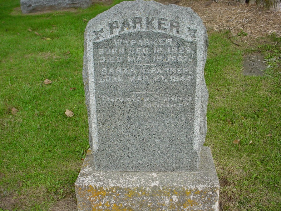  William & Sarah Parker Headstone Photo, Auxvasse Cemetery, Callaway County genealogy