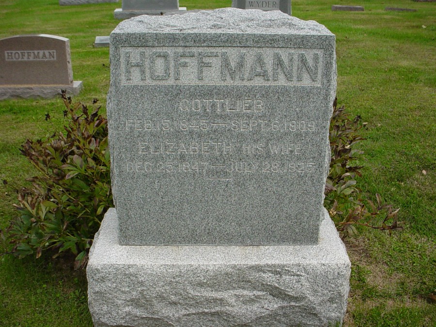  Gottlieb Hoffmann & Elizabeth Wyder