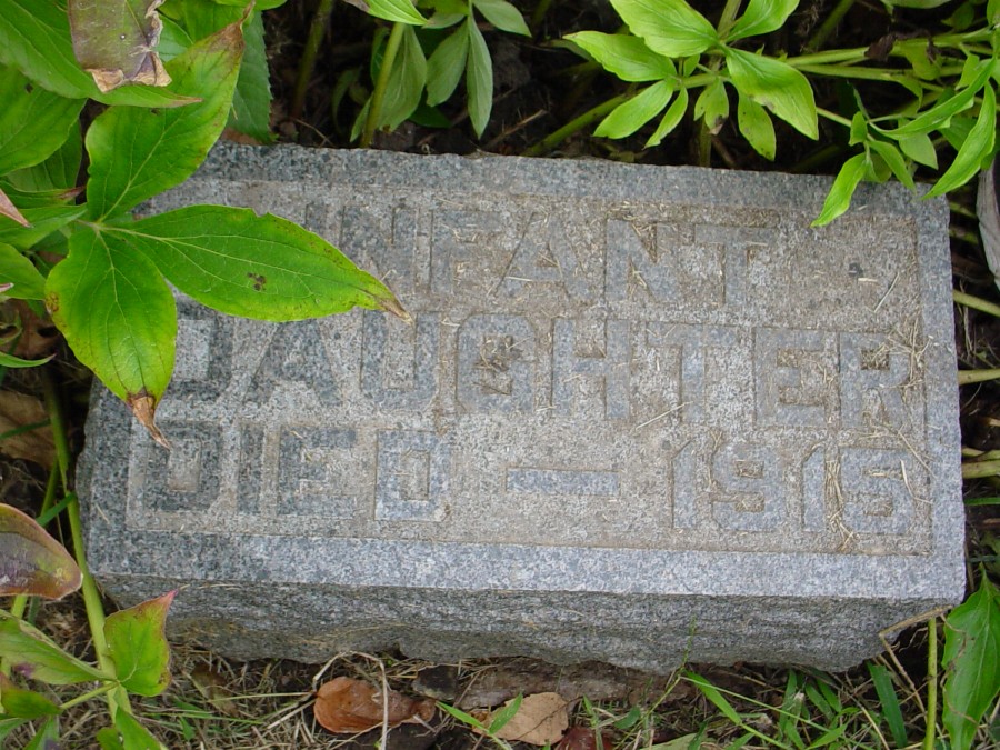  Infant Daughter Hoffmann Headstone Photo, Auxvasse Cemetery, Callaway County genealogy