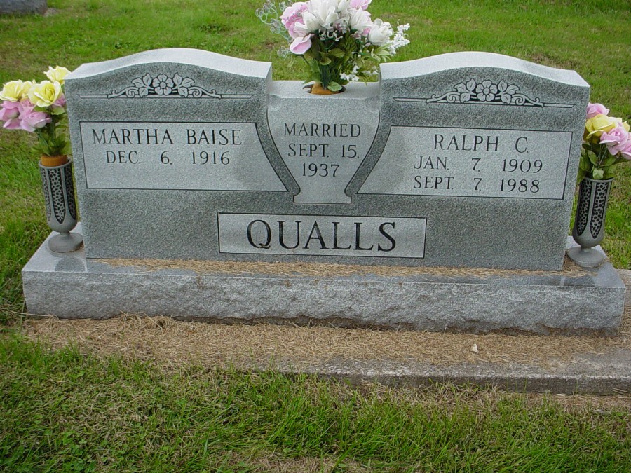  Ralph C. Qualls Headstone Photo, Auxvasse Cemetery, Callaway County genealogy