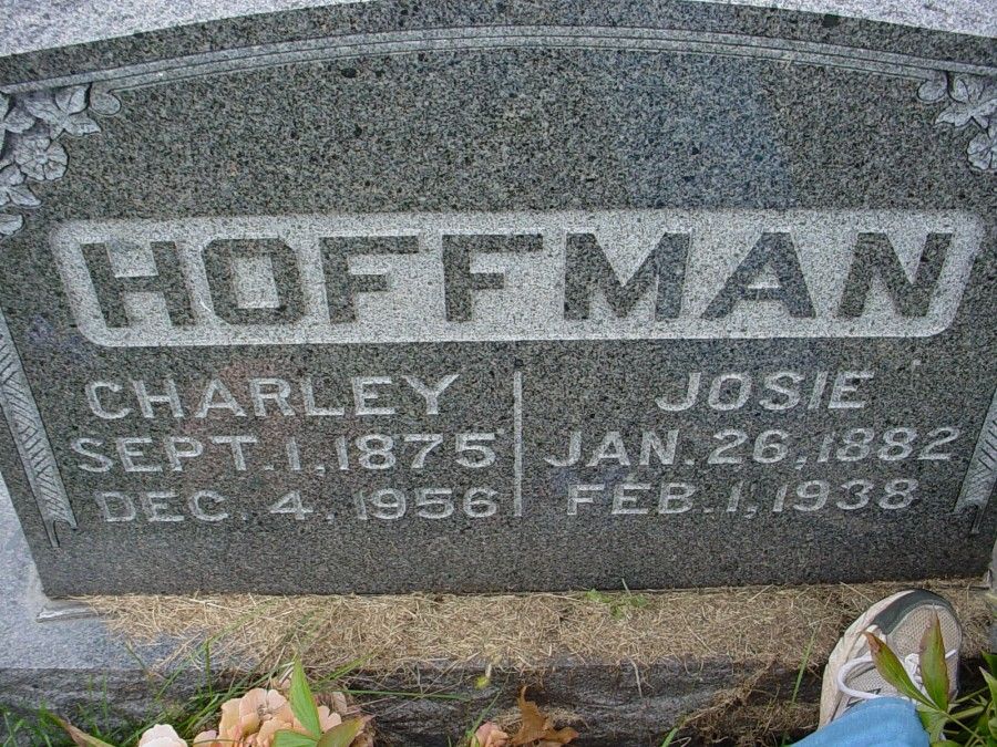  Charles Hoffman & Josephine Althiser Headstone Photo, Auxvasse Cemetery, Callaway County genealogy