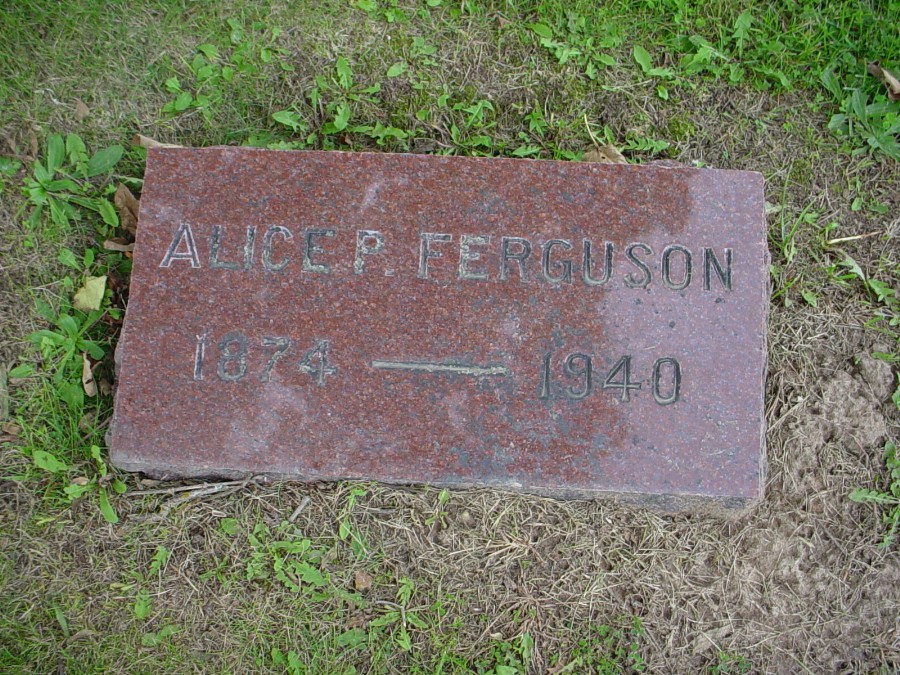  Alice Permelia Ferguson Headstone Photo, Auxvasse Cemetery, Callaway County genealogy