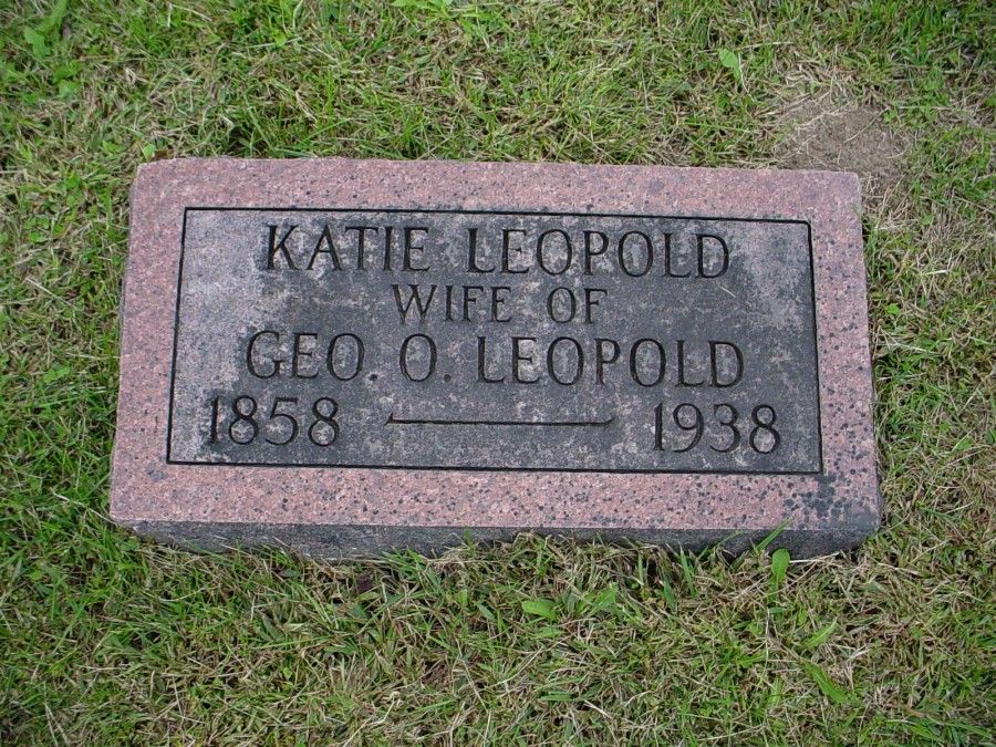  Katie Leopold Headstone Photo, Auxvasse Cemetery, Callaway County genealogy
