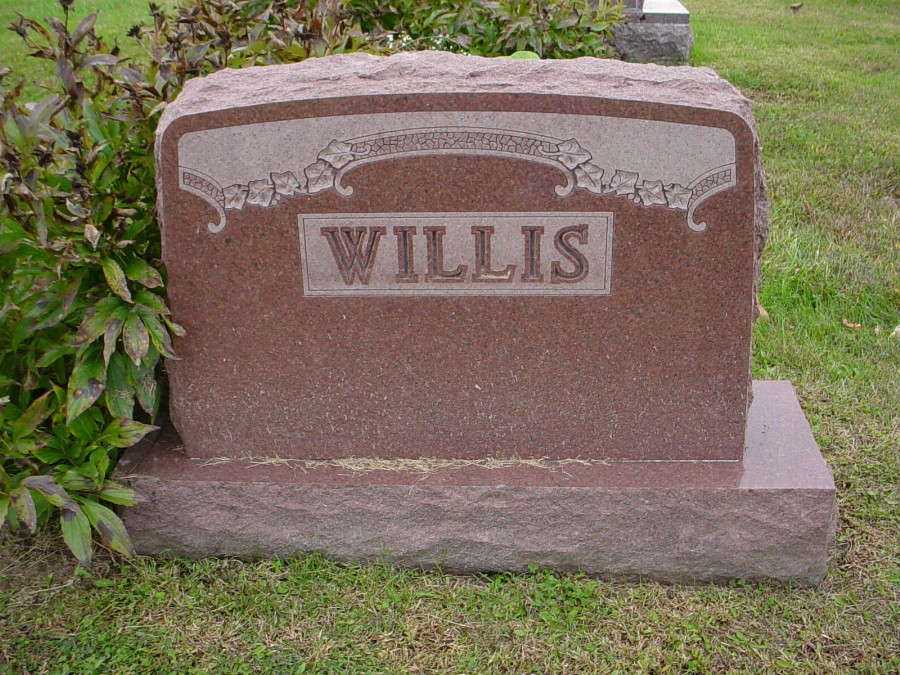  Willis Family Headstone Photo, Auxvasse Cemetery, Callaway County genealogy