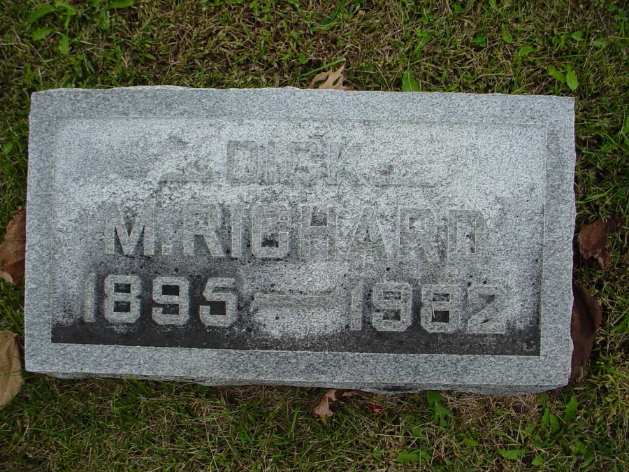  M. Richard Biggs Headstone Photo, Auxvasse Cemetery, Callaway County genealogy