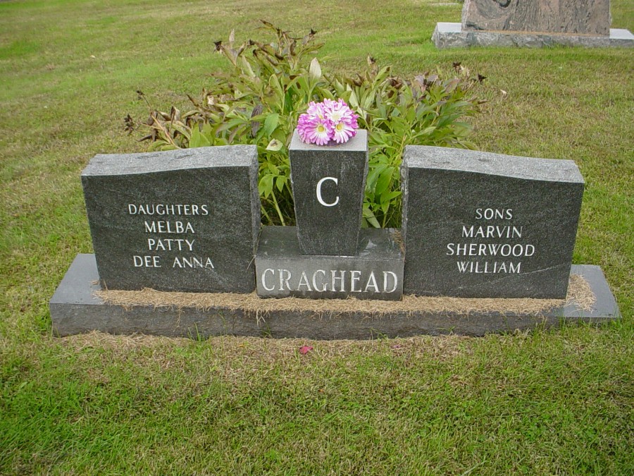  Craghead headstone Headstone Photo, Auxvasse Cemetery, Callaway County genealogy