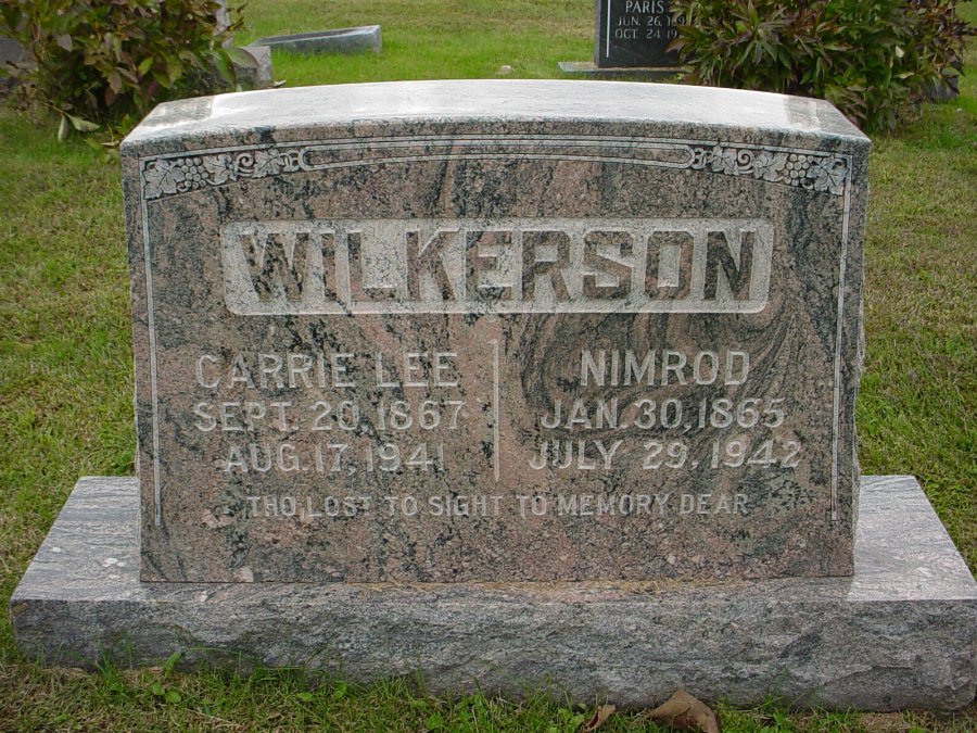  Nimrod Wilkerson & Carrie L. Ferguson