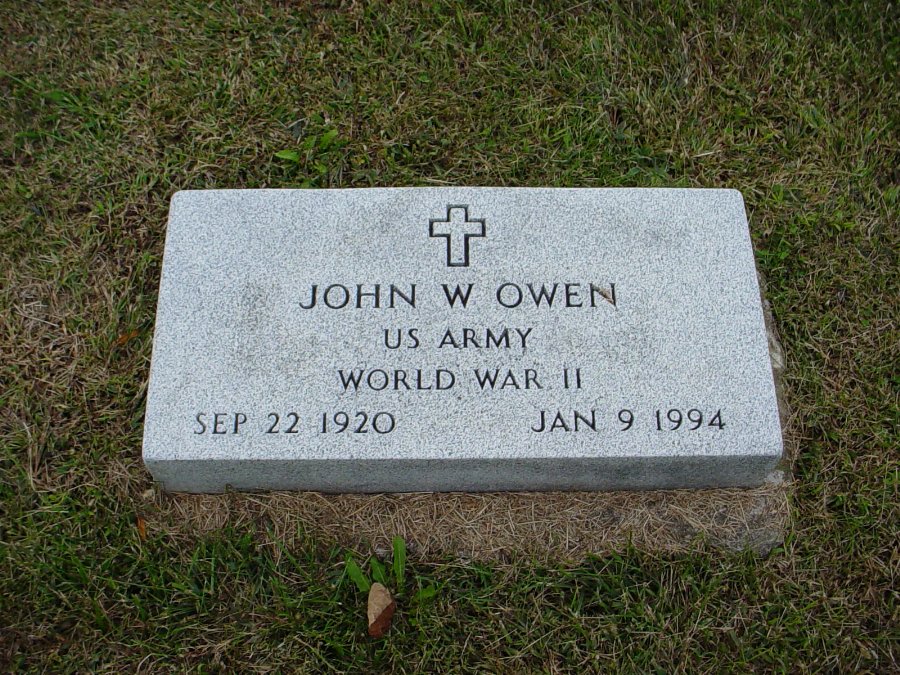  John W. Owen Headstone Photo, Auxvasse Cemetery, Callaway County genealogy