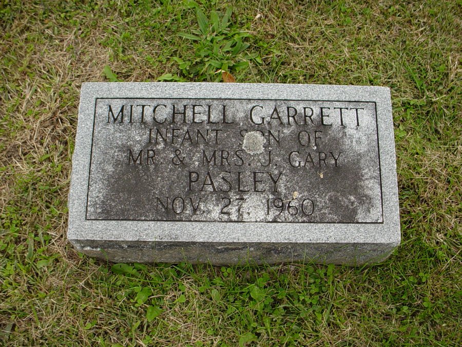  Mitchell Garett Pasley Headstone Photo, Auxvasse Cemetery, Callaway County genealogy