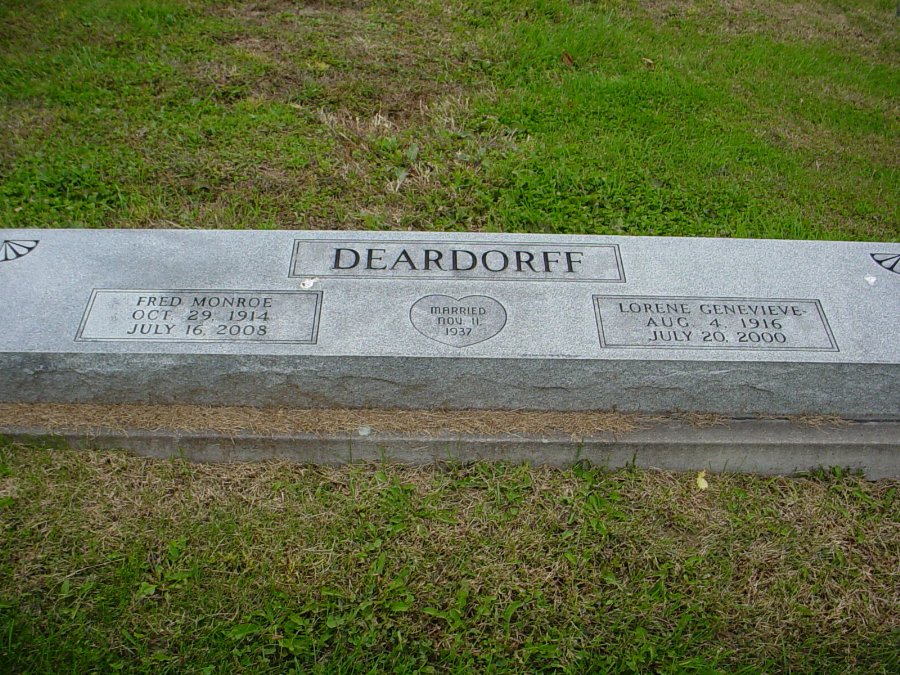 Deardorff family Headstone Photo, Auxvasse Cemetery, Callaway County genealogy