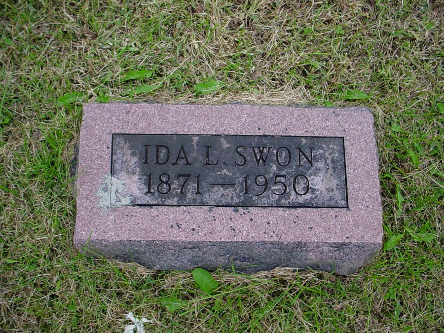  Ida L. Huddleston Swon Headstone Photo, Auxvasse Cemetery, Callaway County genealogy