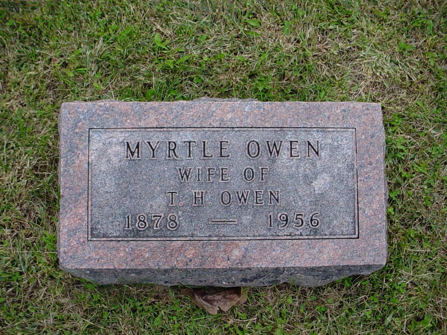  Myrtle McClure Owen Headstone Photo, Auxvasse Cemetery, Callaway County genealogy