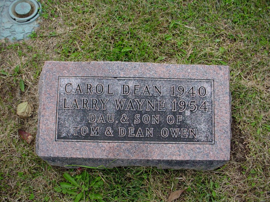  Carol D. & Larry W. Owen Headstone Photo, Auxvasse Cemetery, Callaway County genealogy