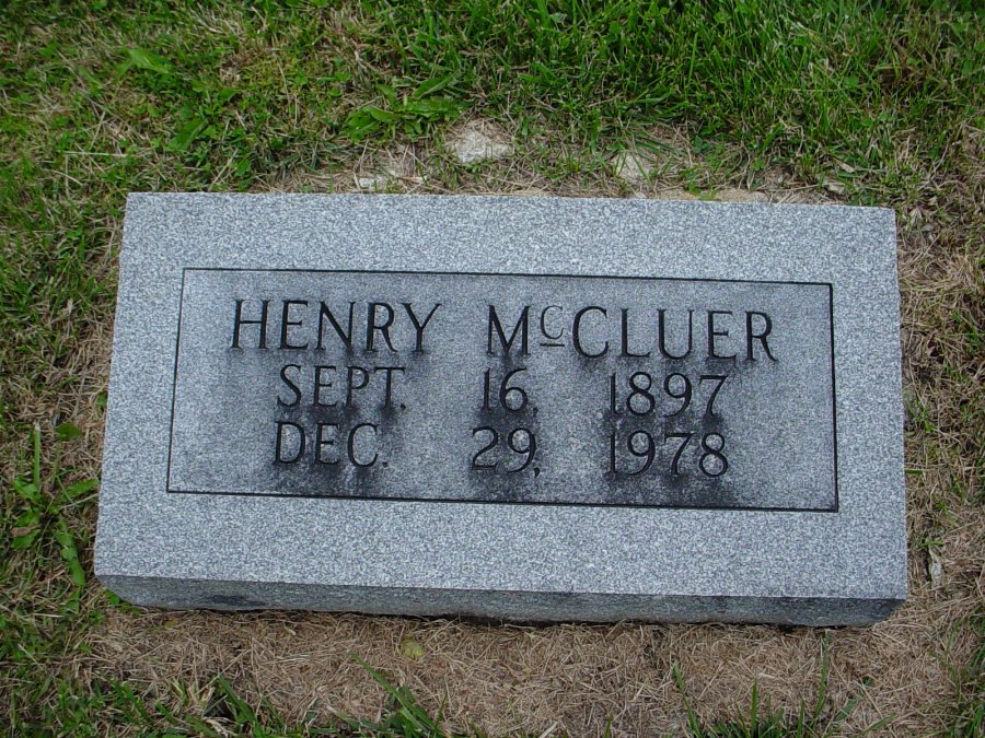  Henry McCluer Headstone Photo, Auxvasse Cemetery, Callaway County genealogy