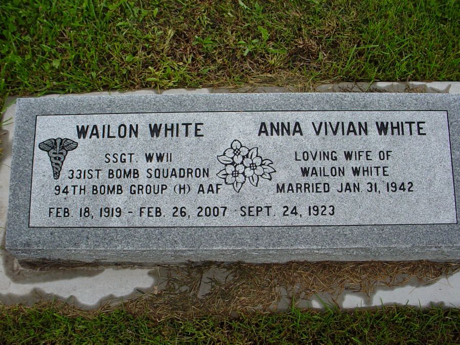  Wailon White Headstone Photo, Auxvasse Cemetery, Callaway County genealogy