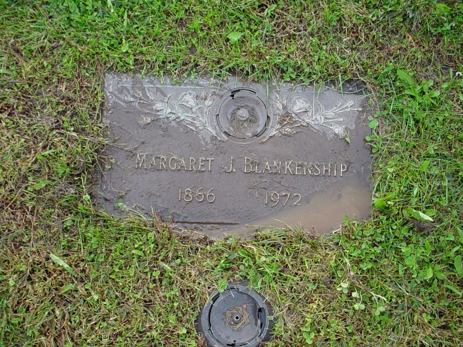  Margaret Knipp Blankenship Headstone Photo, Auxvasse Cemetery, Callaway County genealogy