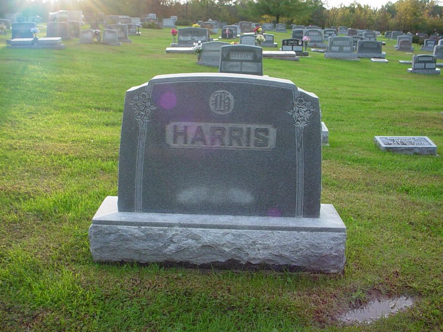  Harris family Headstone Photo, Auxvasse Cemetery, Callaway County genealogy