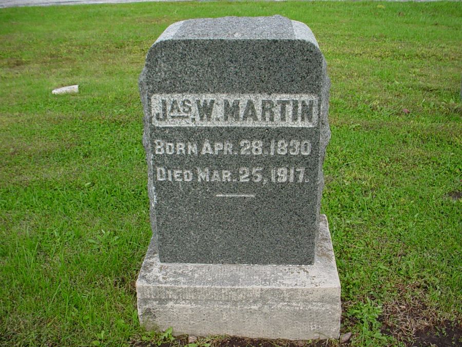  James William Martin Headstone Photo, Auxvasse Cemetery, Callaway County genealogy