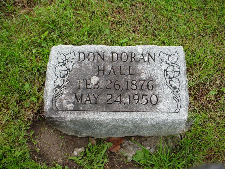 Don Doran Hall Headstone Photo, Auxvasse Cemetery, Callaway County genealogy