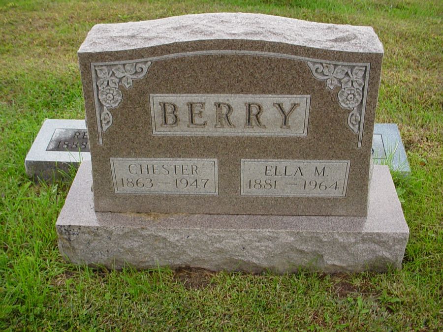  Chester J. Berry & Ella M. Craghead Headstone Photo, Auxvasse Cemetery, Callaway County genealogy