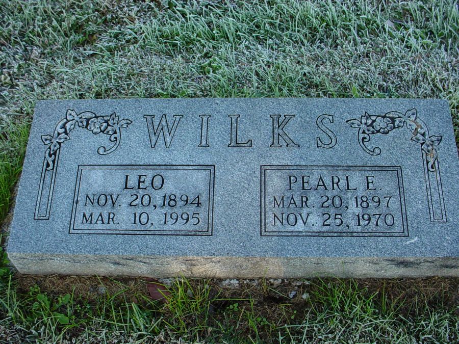  Leo Wilks & Allie Pearl English Headstone Photo, Auxvasse Cemetery, Callaway County genealogy