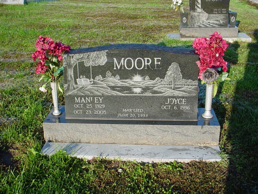  Manley LeRoy Moore Headstone Photo, Auxvasse Cemetery, Callaway County genealogy