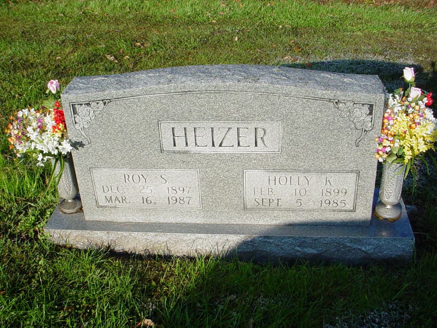  Roy S. & Holly K. Heizer Headstone Photo, Auxvasse Cemetery, Callaway County genealogy