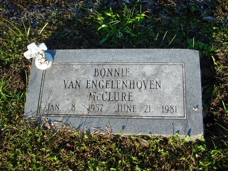  Bonnie Van Engelenhoven McClure Headstone Photo, Auxvasse Cemetery, Callaway County genealogy