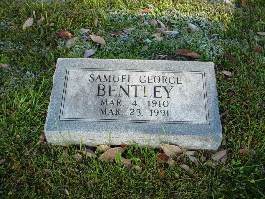  Samuel G. Bentley Headstone Photo, Auxvasse Cemetery, Callaway County genealogy