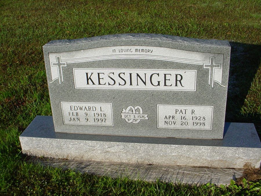  Edward L. Kessinger & Patsy R. Johnson Headstone Photo, Auxvasse Cemetery, Callaway County genealogy