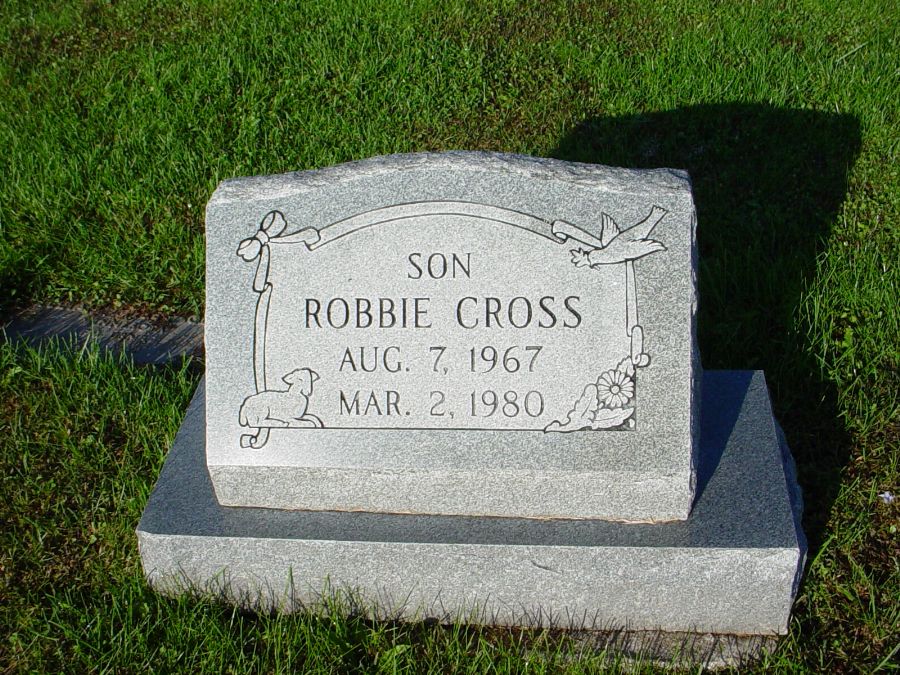  Robbie Cross Headstone Photo, Auxvasse Cemetery, Callaway County genealogy