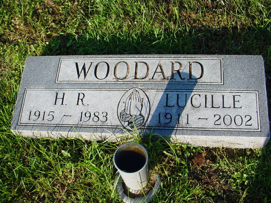  Hurchel Woodard & Lucille Lowerly Headstone Photo, Auxvasse Cemetery, Callaway County genealogy