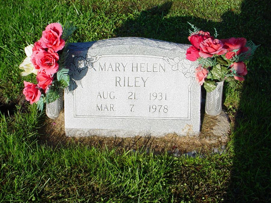 Mary Helen Dunn Riley Headstone Photo, Auxvasse Cemetery, Callaway County genealogy