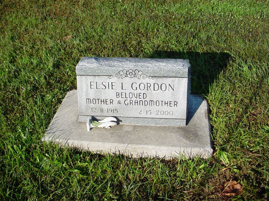  Elsie L. Gordon Headstone Photo, Auxvasse Cemetery, Callaway County genealogy