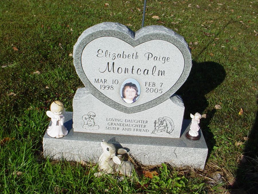  Elizabeth Paige Montcalm Headstone Photo, Auxvasse Cemetery, Callaway County genealogy