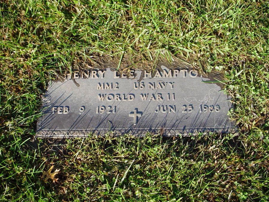  Henry Lee Hampton Headstone Photo, Auxvasse Cemetery, Callaway County genealogy