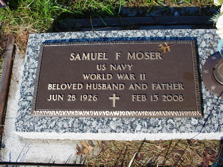  Samuel F. Moser Headstone Photo, Auxvasse Cemetery, Callaway County genealogy