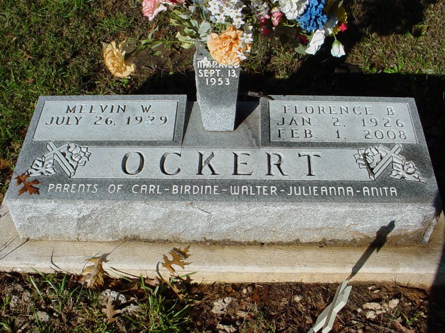  Florence Belle Darlington Ockert Headstone Photo, Auxvasse Cemetery, Callaway County genealogy