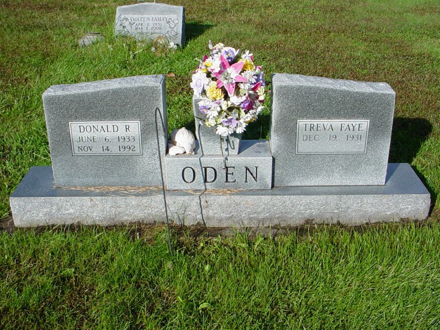  Donald R. Oden Headstone Photo, Auxvasse Cemetery, Callaway County genealogy
