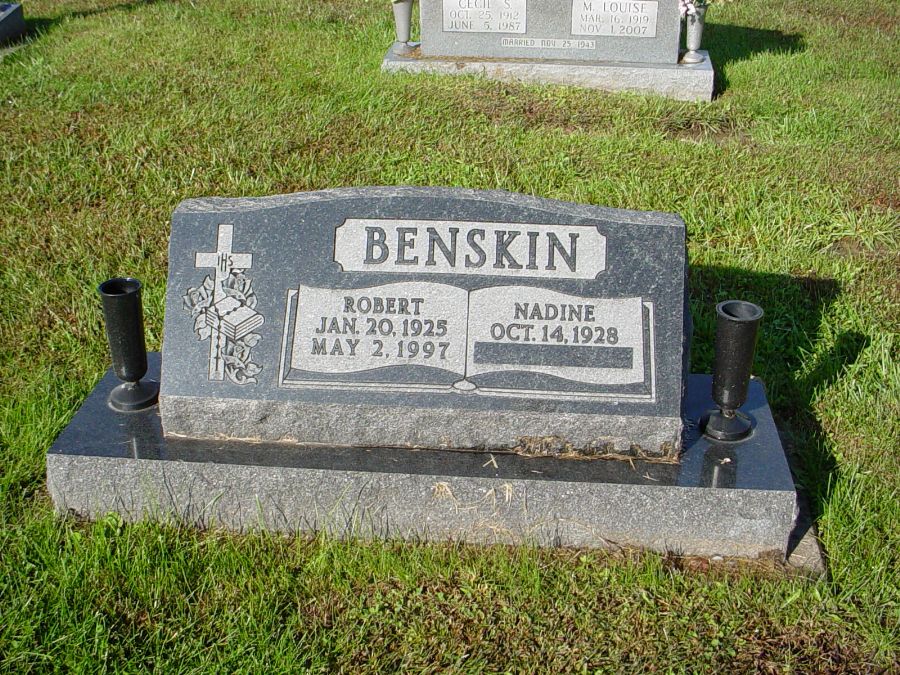  Robert Benskin Headstone Photo, Auxvasse Cemetery, Callaway County genealogy