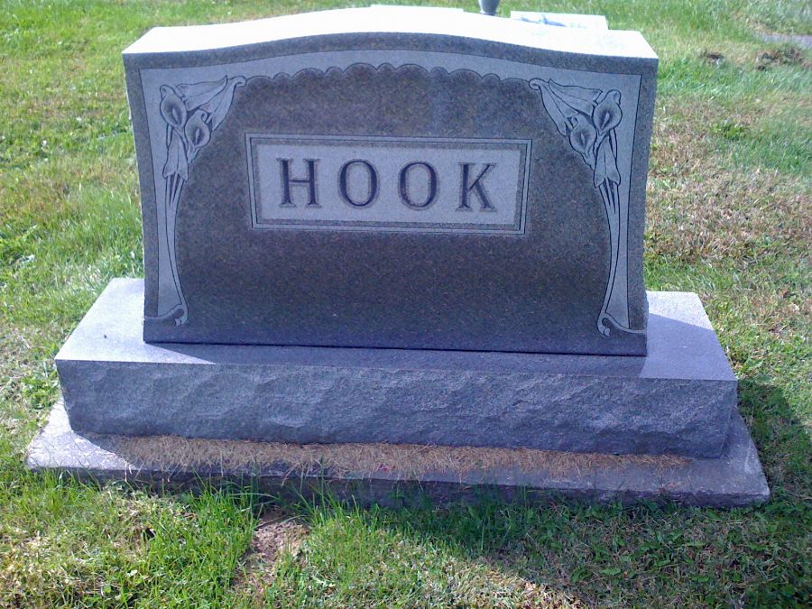  Hook Family Headstone Photo, Auxvasse Cemetery, Callaway County genealogy