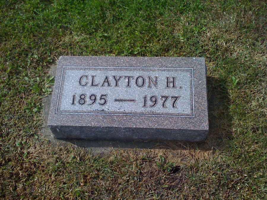  Clayton H. Hook Headstone Photo, Auxvasse Cemetery, Callaway County genealogy