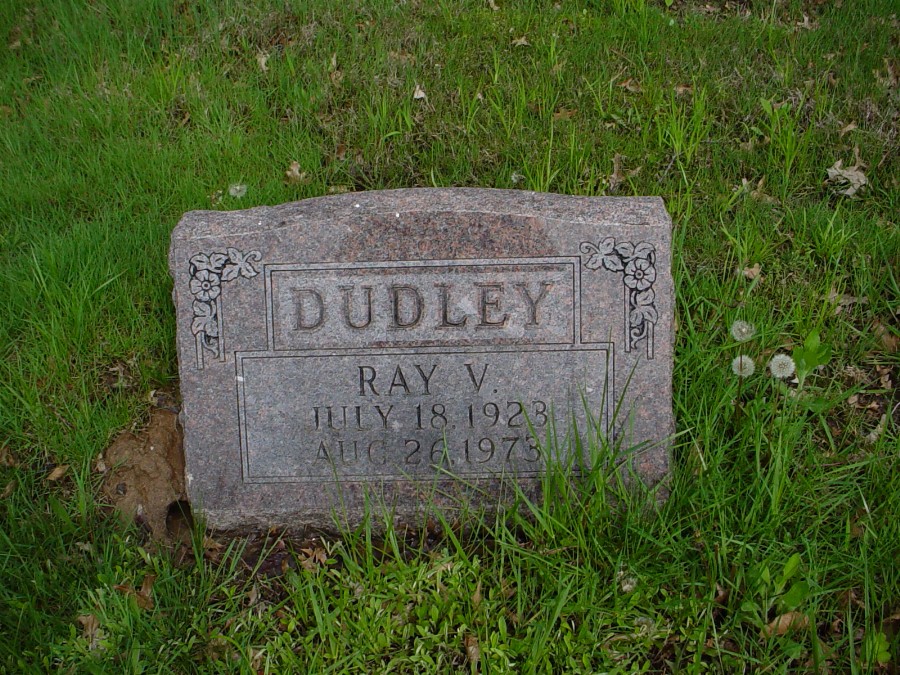  Ray V. Dudley Headstone Photo, Bachelor Cemetery, Callaway County genealogy