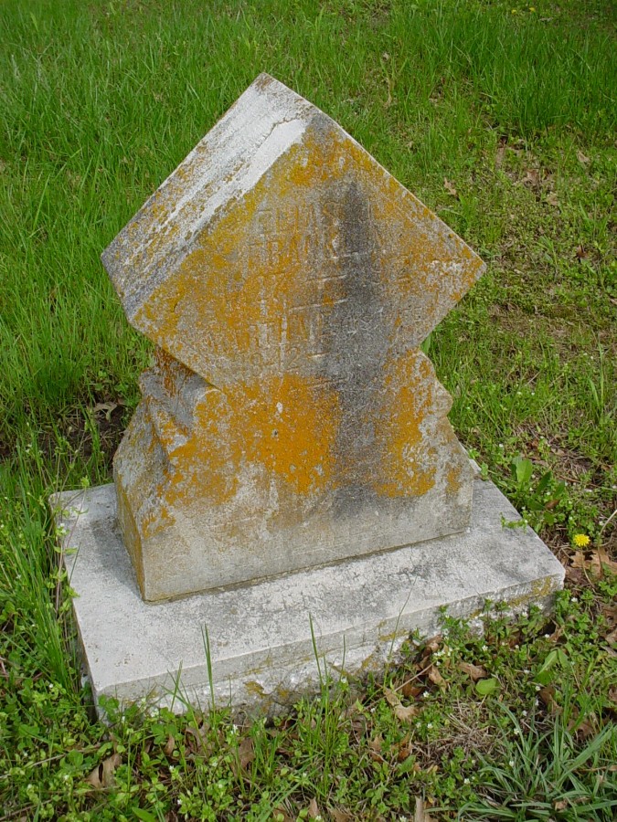  Elias J. Franklin and Martha E. Crowder Headstone Photo, Bachelor Cemetery, Callaway County genealogy