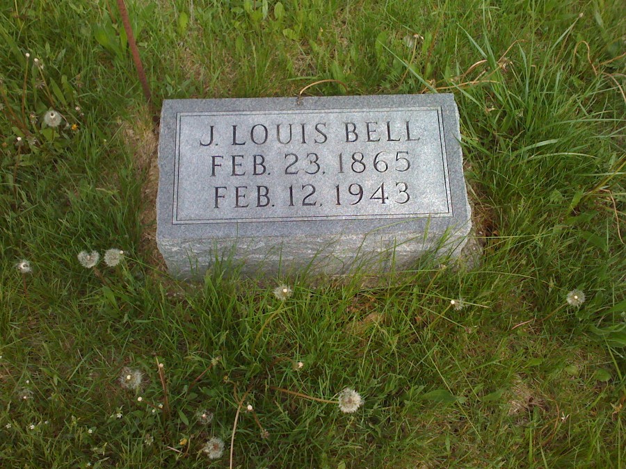 James Louis Bell Headstone Photo, Bachelor Cemetery, Callaway County genealogy
