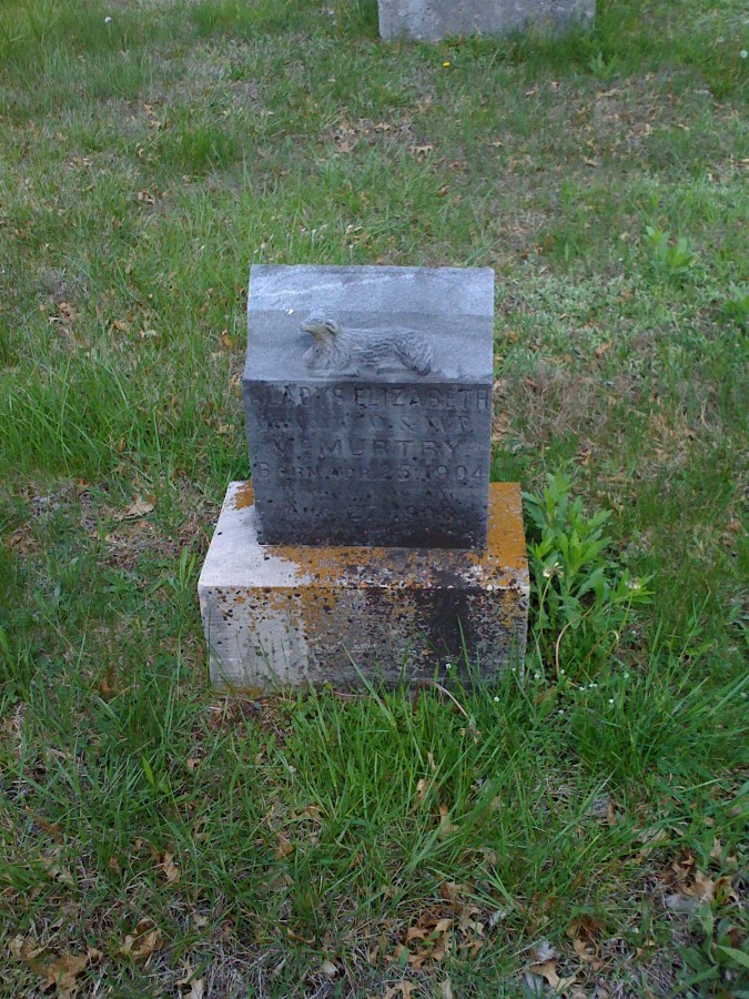  Gladys Elizabeth McMurtry Headstone Photo, Bachelor Cemetery, Callaway County genealogy