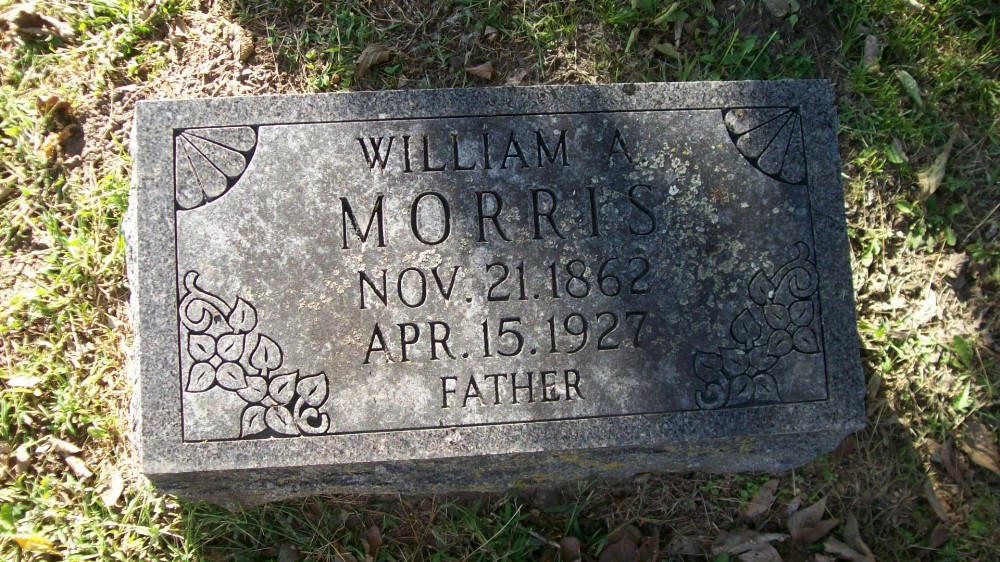  William A. Morris Headstone Photo, Boydsville Christian Church Cemetery, Callaway County genealogy