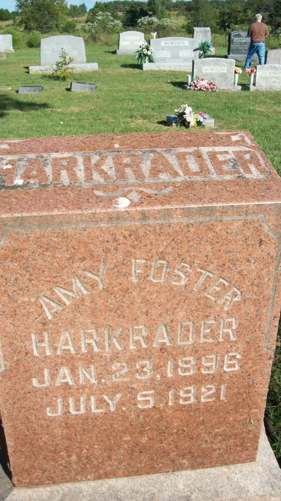  Amy Foster Harkrader Headstone Photo, Boydsville Christian Church Cemetery, Callaway County genealogy